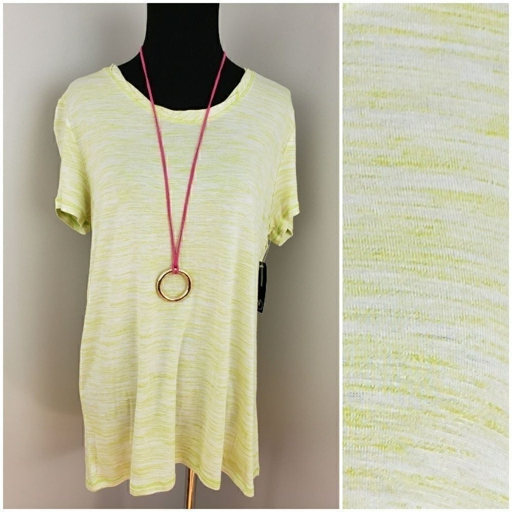 New Directions Heathered Lime Green Tee